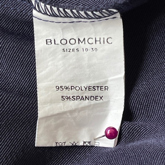 Bloomchic Blazer Jacket US 26 Plus Size Navy Business Casual Career - Picture 6 of 8